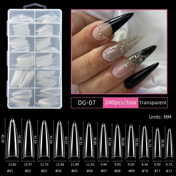Nail Tips Soft Tips 240pcs/box